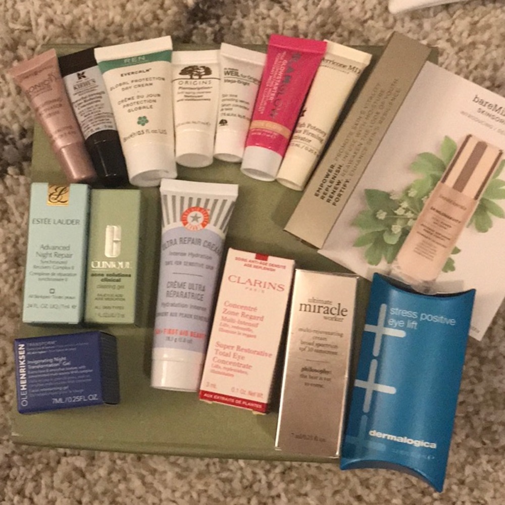 High end skincare sample bundle